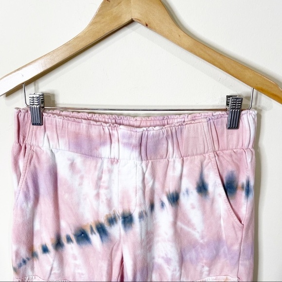 Young Fabulous & Broke Pink Tie Dye Cargo Jogger Sweatpants Size Medium - Picture 2 of 7